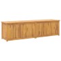 Baúl de jardín madera maciza de teca 200x50x55 cm
