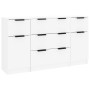 3-piece glossy white plywood sideboard set by vidaXL, Sideboards - Ref: Foro24-3115824, Price: 198,72 €, Discount: %