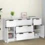 3-teiliges Sideboard-Set aus glänzend weißem Sperrholz von vidaXL, Sideboards - Ref: Foro24-3115824, Preis: 195,34 €, Rabatt: %
