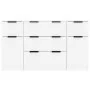 3-teiliges Sideboard-Set aus glänzend weißem Sperrholz von vidaXL, Sideboards - Ref: Foro24-3115824, Preis: 195,34 €, Rabatt: %