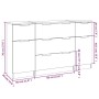3-piece glossy white plywood sideboard set by vidaXL, Sideboards - Ref: Foro24-3115824, Price: 198,72 €, Discount: %