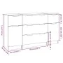 3-teiliges Sideboard-Set aus glänzend weißem Sperrholz von vidaXL, Sideboards - Ref: Foro24-3115824, Preis: 195,34 €, Rabatt: %