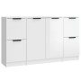 Sideboards 3 Stück Sperrholz glänzend weiß von vidaXL, Sideboards - Ref: Foro24-3115848, Preis: 162,64 €, Rabatt: %