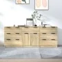 Aparador de 3 piezas madera contrachapada color roble Sonoma de vidaXL, Aparadores - Ref: Foro24-3115798, Precio: 219,65 €, D...