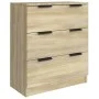 Aparador de 3 piezas madera contrachapada color roble Sonoma de vidaXL, Aparadores - Ref: Foro24-3115798, Precio: 219,65 €, D...