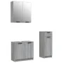 Badmöbelset 3-teilig sonoma grau Sperrholz von vidaXL, Badezimmermöbel - Ref: Foro24-3115874, Preis: 170,54 €, Rabatt: %
