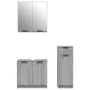 Badmöbelset 3-teilig sonoma grau Sperrholz von vidaXL, Badezimmermöbel - Ref: Foro24-3115874, Preis: 170,54 €, Rabatt: %