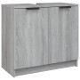 Set de muebles de baño 3 pzas madera contrachapada gris sonoma