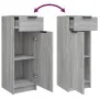 3-piece bathroom furniture set made of gray Sonoma plywood by vidaXL, Bathroom furniture - Ref: Foro24-3115874, Price: 170,20...