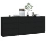 3-teiliges Sideboard aus schwarzem Sperrholz von vidaXL, Sideboards - Ref: Foro24-3115797, Preis: 230,46 €, Rabatt: %