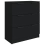 3-teiliges Sideboard aus schwarzem Sperrholz von vidaXL, Sideboards - Ref: Foro24-3115797, Preis: 230,46 €, Rabatt: %