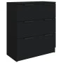 3-teiliges Sideboard aus schwarzem Sperrholz von vidaXL, Sideboards - Ref: Foro24-3115797, Preis: 221,32 €, Rabatt: %