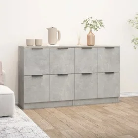 Sideboards 2 pcs concrete gray plywood 60x30x70 cm by vidaXL, Sideboards - Ref: Foro24-3115807, Price: 113,74 €, Discount: %