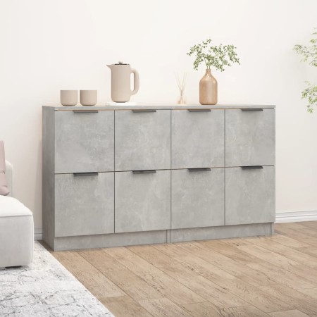 Sideboards 2 Stück betongraues Sperrholz 60x30x70 cm von vidaXL, Sideboards - Ref: Foro24-3115807, Preis: 115,58 €, Rabatt: %