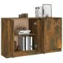 Aparadores 2 uds madera contrachapada roble ahumado 60x30x70 cm de vidaXL, Aparadores - Ref: Foro24-3115777, Precio: 106,83 €...