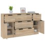 Sperrholz Anrichte 3er Set Sonoma Eiche Farbe von vidaXL, Sideboards - Ref: Foro24-3115822, Preis: 175,41 €, Rabatt: %