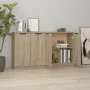 Aparadores 2 uds madera contrachapada roble Sonoma 60x30x70 cm de vidaXL, Aparadores - Ref: Foro24-3115774, Precio: 115,69 €,...