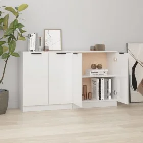 Sideboards 2 units glossy white plywood 60x30x70 cm by vidaXL, Sideboards - Ref: Foro24-3115776, Price: 150,15 €, Discount: %