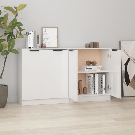 Sideboards 2 Einheiten aus glänzend weißem Sperrholz 60x30x70 cm von vidaXL, Sideboards - Ref: Foro24-3115776, Preis: 155,94 ...