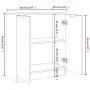 Sideboards 2 units glossy white plywood 60x30x70 cm by vidaXL, Sideboards - Ref: Foro24-3115776, Price: 150,15 €, Discount: %