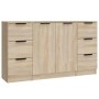 Sideboards 3 pieces sonoma oak plywood by vidaXL, Sideboards - Ref: Foro24-3115838, Price: 176,03 €, Discount: %
