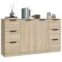 Aparadores 3 piezas madera contrachapada color roble sonoma de vidaXL, Aparadores - Ref: Foro24-3115838, Precio: 172,15 €, De...