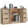 Sideboards 3 pieces sonoma oak plywood by vidaXL, Sideboards - Ref: Foro24-3115838, Price: 176,03 €, Discount: %