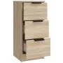 Aparadores 3 piezas madera contrachapada color roble sonoma de vidaXL, Aparadores - Ref: Foro24-3115838, Precio: 172,15 €, De...