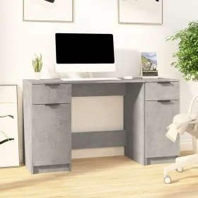 Concrete gray plywood desk with side cabinet by vidaXL, Desks - Ref: Foro24-3115911, Price: 142,18 €, Discount: %