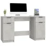 Concrete gray plywood desk with side cabinet by vidaXL, Desks - Ref: Foro24-3115911, Price: 142,09 €, Discount: %