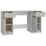 Betongrauer Sperrholzschreibtisch mit Beistellschrank von vidaXL, Schreibtische - Ref: Foro24-3115911, Preis: 144,34 €, Rabat...