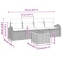 Conjunto de sofá de jardín 5 pcs Beige Poliratán