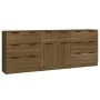 Eiche braun Sperrholz Anrichte 3 Stück von vidaXL, Sideboards - Ref: Foro24-3115803, Preis: 220,23 €, Rabatt: %