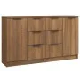 Sideboards 2 Stück braunes Eichensperrholz 60x30x70 cm von vidaXL, Sideboards - Ref: Foro24-3115795, Preis: 156,42 €, Rabatt: %