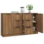 Sideboards 2 Stück braunes Eichensperrholz 60x30x70 cm von vidaXL, Sideboards - Ref: Foro24-3115795, Preis: 156,42 €, Rabatt: %