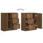 Sideboards 2 Stück braunes Eichensperrholz 60x30x70 cm von vidaXL, Sideboards - Ref: Foro24-3115795, Preis: 158,86 €, Rabatt: %