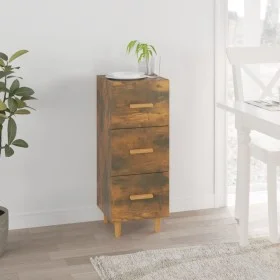 Smoked oak engineered wood sideboard 34.5x34x90 cm by vidaXL, Sideboards - Ref: Foro24-817408, Price: 52,78 €, Discount: %