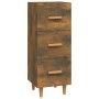 Aparador madera de ingeniería roble ahumado 34,5x34x90 cm de vidaXL, Aparadores - Ref: Foro24-817408, Precio: 53,32 €, Descue...