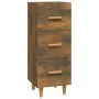 Sideboard aus geräuchertem Eichenholzwerkstoff, 34,5 x 34 x 90 cm von vidaXL, Sideboards - Ref: Foro24-817408, Preis: 52,78 €...