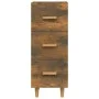 Sideboard aus geräuchertem Eichenholzwerkstoff, 34,5 x 34 x 90 cm von vidaXL, Sideboards - Ref: Foro24-817408, Preis: 52,78 €...