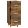 Aparador madera de ingeniería roble ahumado 34,5x34x90 cm de vidaXL, Aparadores - Ref: Foro24-817408, Precio: 53,32 €, Descue...