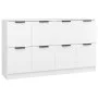 Sideboards 2 Einheiten aus weißem Sperrholz 60x30x70 cm von vidaXL, Sideboards - Ref: Foro24-3115804, Preis: 121,81 €, Rabatt: %
