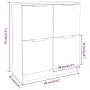 Sideboards 2 Einheiten aus weißem Sperrholz 60x30x70 cm von vidaXL, Sideboards - Ref: Foro24-3115804, Preis: 121,81 €, Rabatt: %