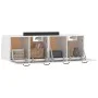 Armarios pared 2 uds contrachapada blanco brillo 80x36,5x35 cm de vidaXL, Taquillas y armarios de almacenamiento - Ref: Foro2...