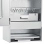 Horno ahumador de barbacoa con mesa acero galvanizado