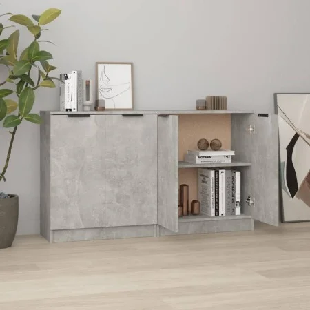 Sideboards 2 Stück betongraues Sperrholz 60x30x70 cm von vidaXL, Sideboards - Ref: Foro24-3115775, Preis: 117,66 €, Rabatt: %