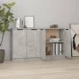 Sideboards 2 Stück betongraues Sperrholz 60x30x70 cm von vidaXL, Sideboards - Ref: Foro24-3115775, Preis: 117,66 €, Rabatt: %