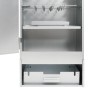 Horno ahumador de barbacoa con mesa acero galvanizado