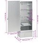 Horno ahumador de barbacoa con mesa acero galvanizado