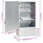 Horno ahumador de barbacoa con mesa acero galvanizado